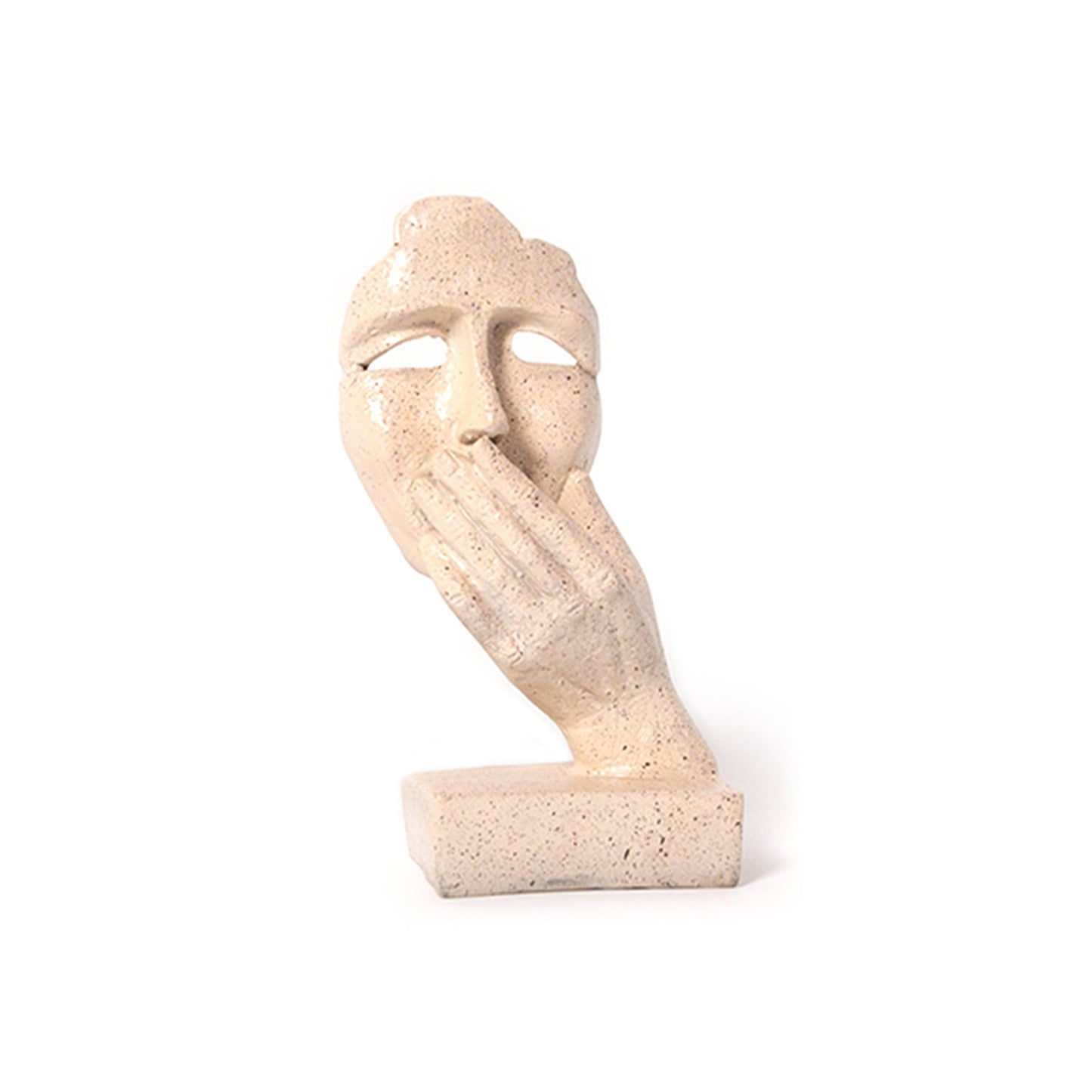 Abstract Woman Face Sculpture in Desert Sand