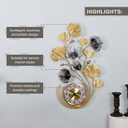 Decorative Metal Wall Clock-Silent, Non-Ticking in home decor