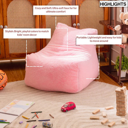 Fur Bean Bag With Beans for Kids