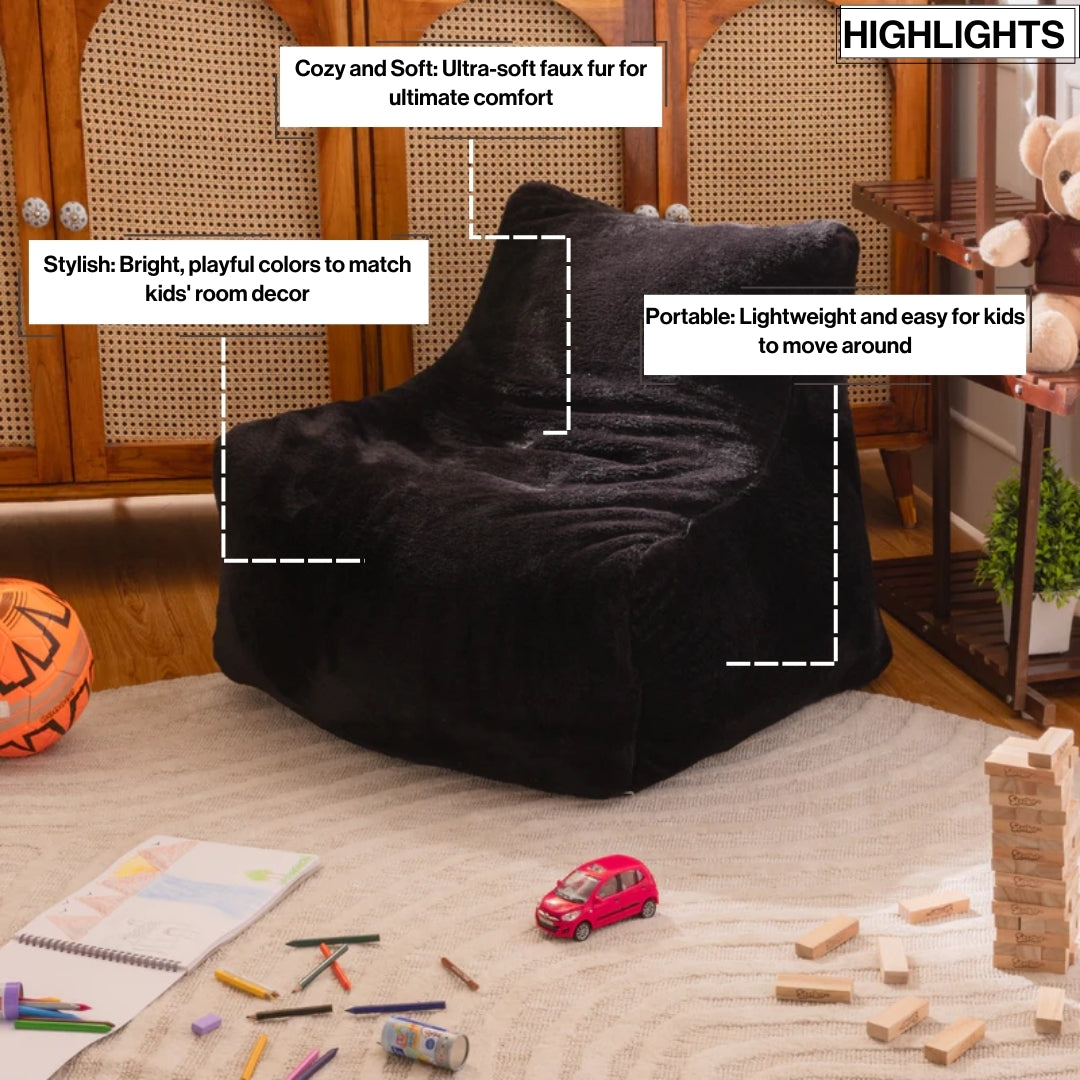 Fur Bean Bag With Beans for Kids