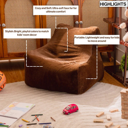 Fur Bean Bag With Beans for Kids