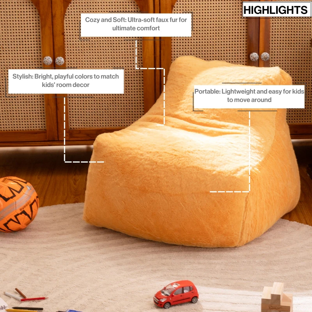 Fur Bean Bag With Beans for Kids