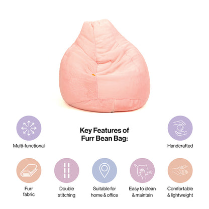 4XL Fur Bean Bag with Beans Filled