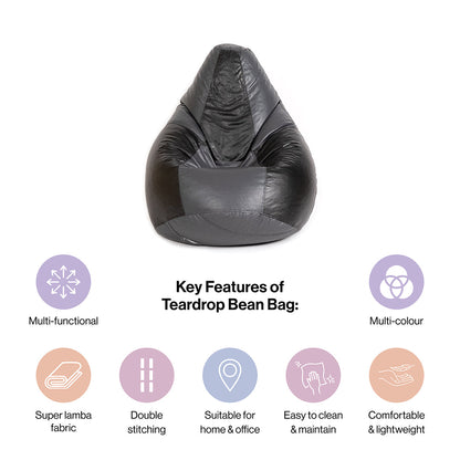 XXXL Teardrop Cut Bean Bag with Beans