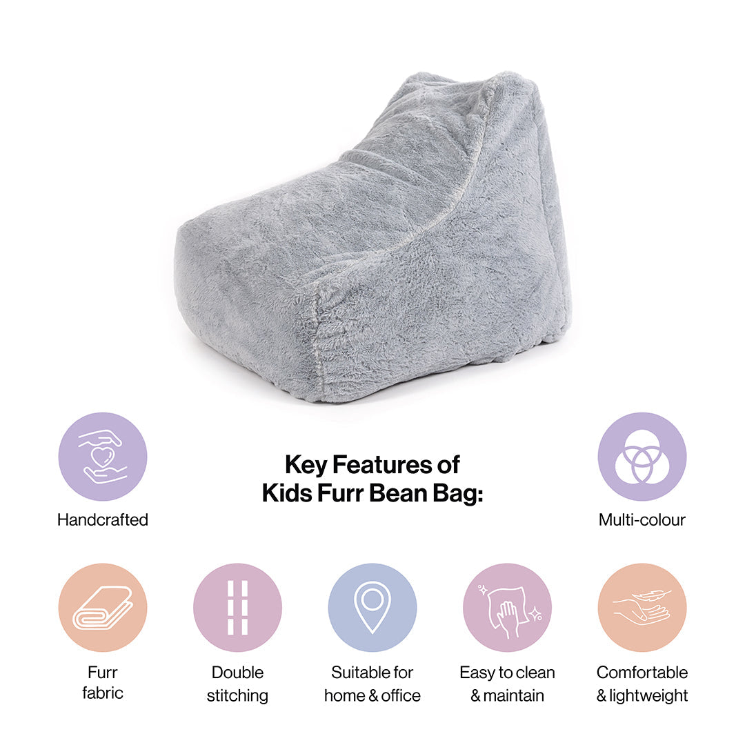Fur Bean Bag With Beans for Kids