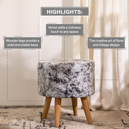 Printed Ottoman Pouffe Stool