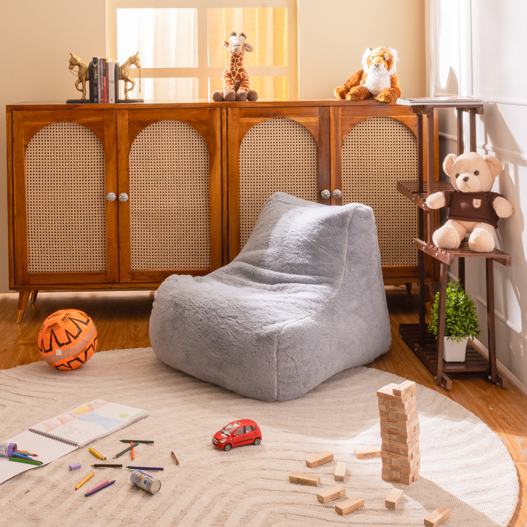 Fur Bean Bag With Beans for Kids