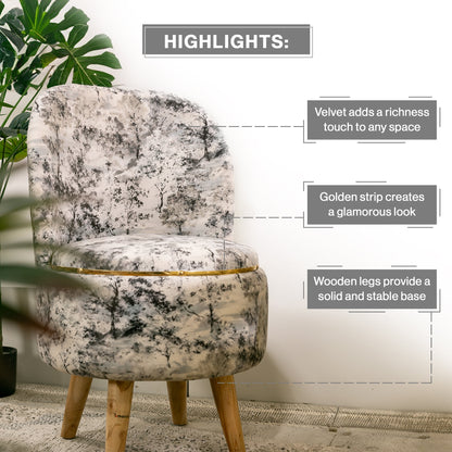 Printed Ottoman Pouffe Chair