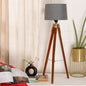Wooden Crafter Tripod Floor Lamp With Brown Finish