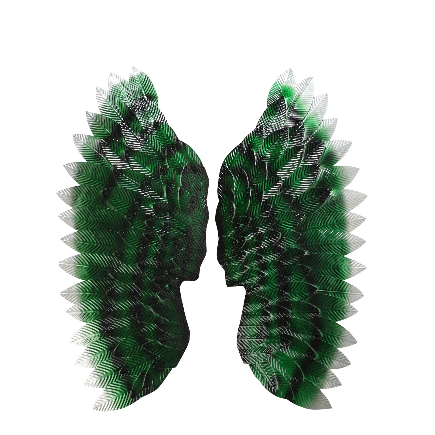Angel Wings In Green Metal Wall Art For Wall Decor In Living Room