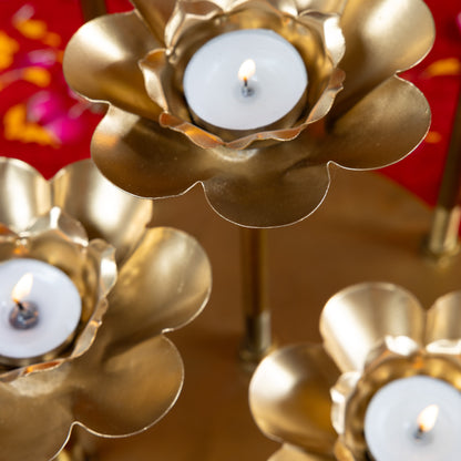 Brass Lotus Diya Stand