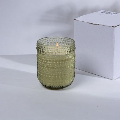 Threadvibe Living Natural Wax Scented Candle Glass Jar In Off-White