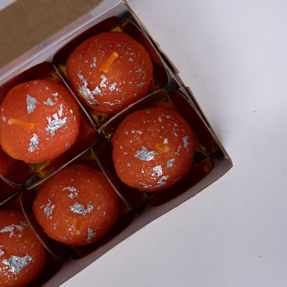 ThreadVibe Living Premium Motichoor Laddu Scented Candles Set