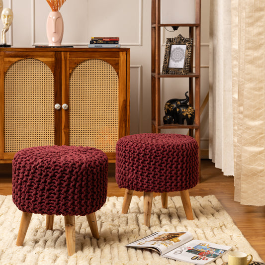 Dori Pouf Stool-Combo of 2