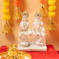 Marble Laxmi Ganesh White Murti Statue for Home Decor