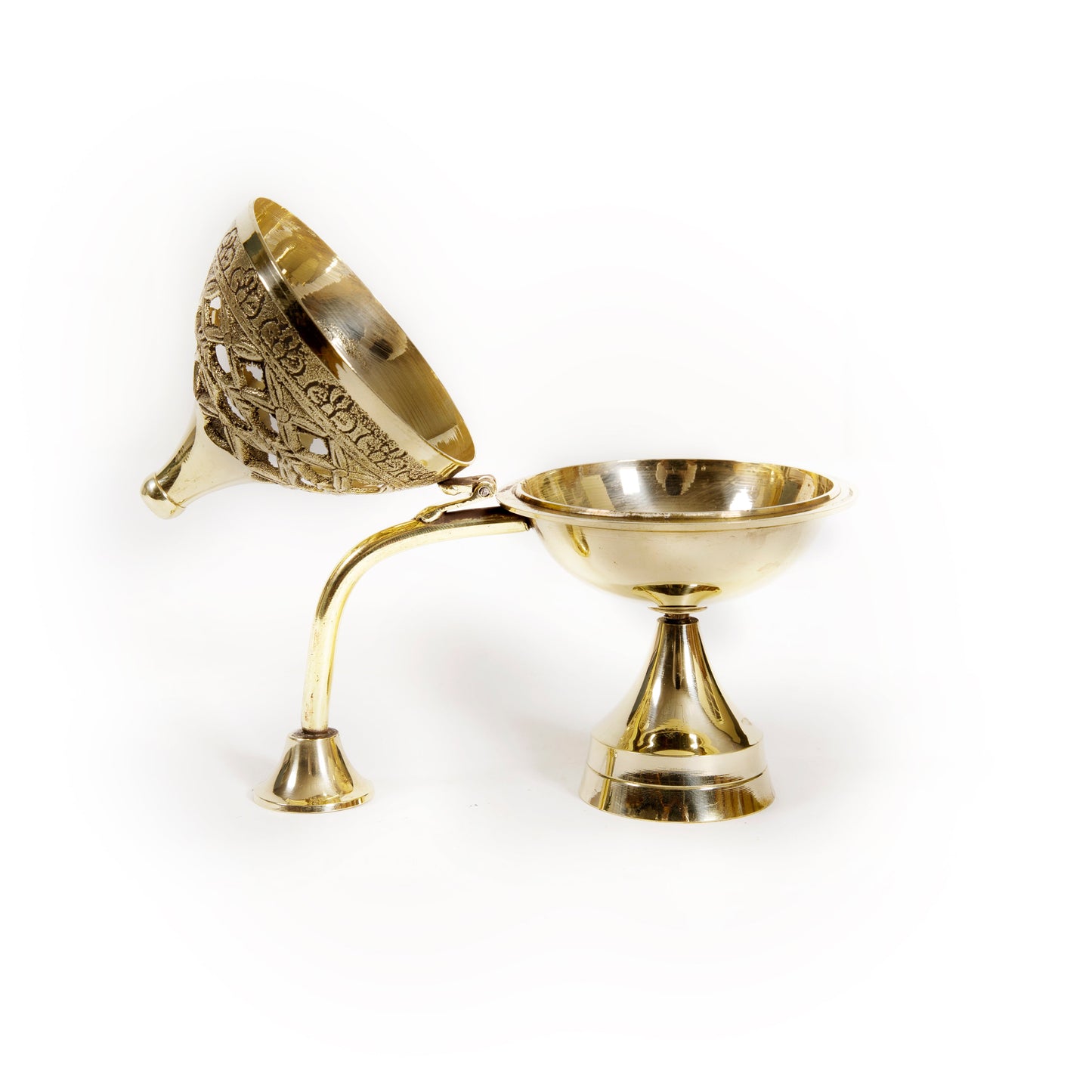Brass Incense Burner, Dhoop Dani with Handle
