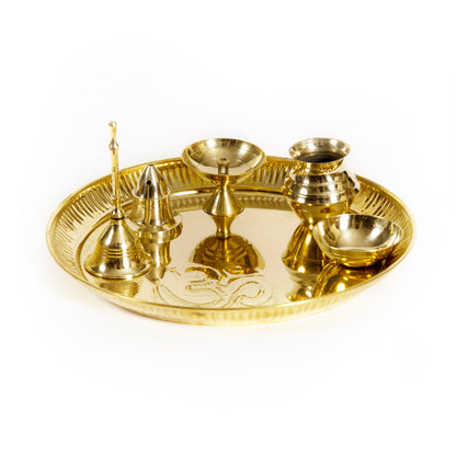 Brass Puja Thali Set