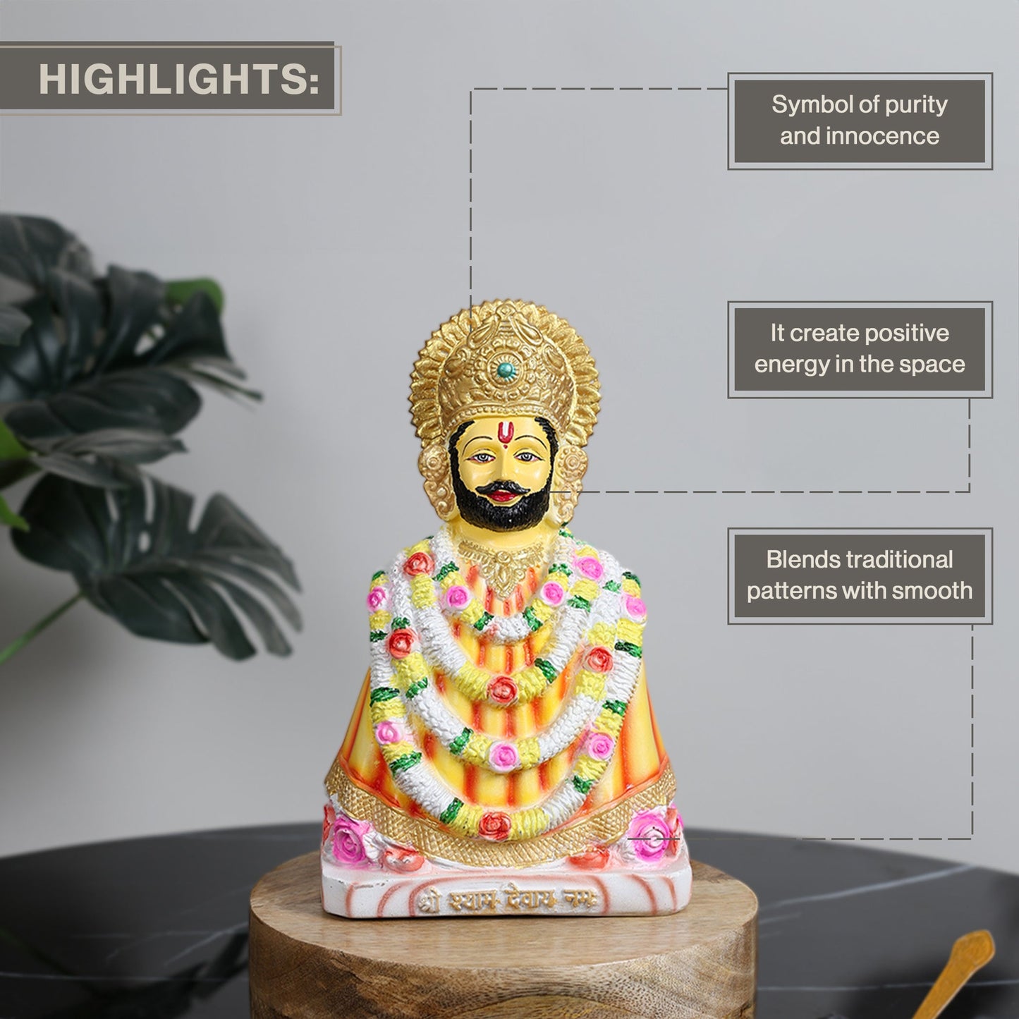 Marble Khatu Shyam Murti Statue in Home Decor