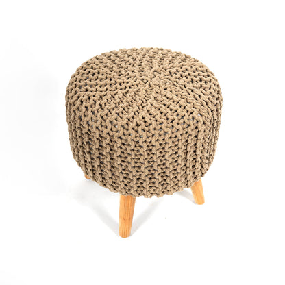 Pouf Dori Stool in Oak Brown