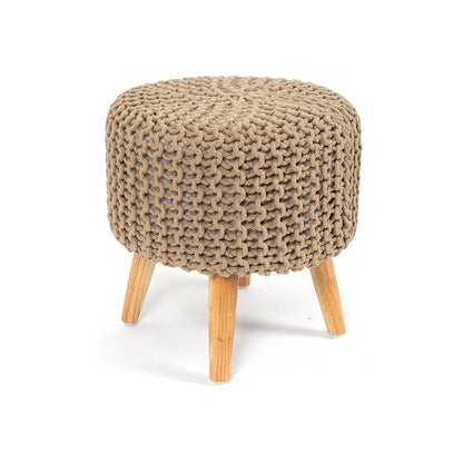 Pouf Dori Stool in Cream