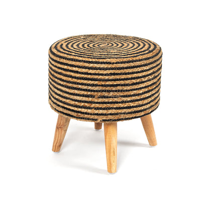 Jute Stool Living Room In Cream Almond
