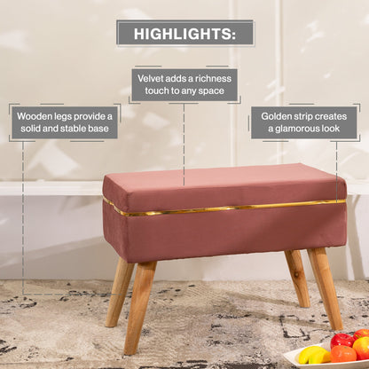 Upholstered Oval Bench Ottoman