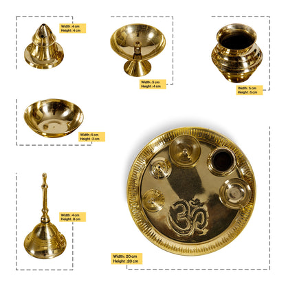 Brass Puja Thali Set