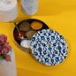 Stainless Steel Round Spice Box Masala Box Dabba for Kitchen Decor-Wild Floral Prints Pattern