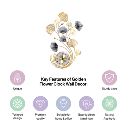 Decorative Metal Wall Clock-Silent, Non-Ticking in home decor