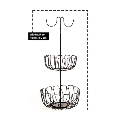 Fruit Plate and Dessert Sandwich Basket Storage (Three Layer) for Kitchen Decor