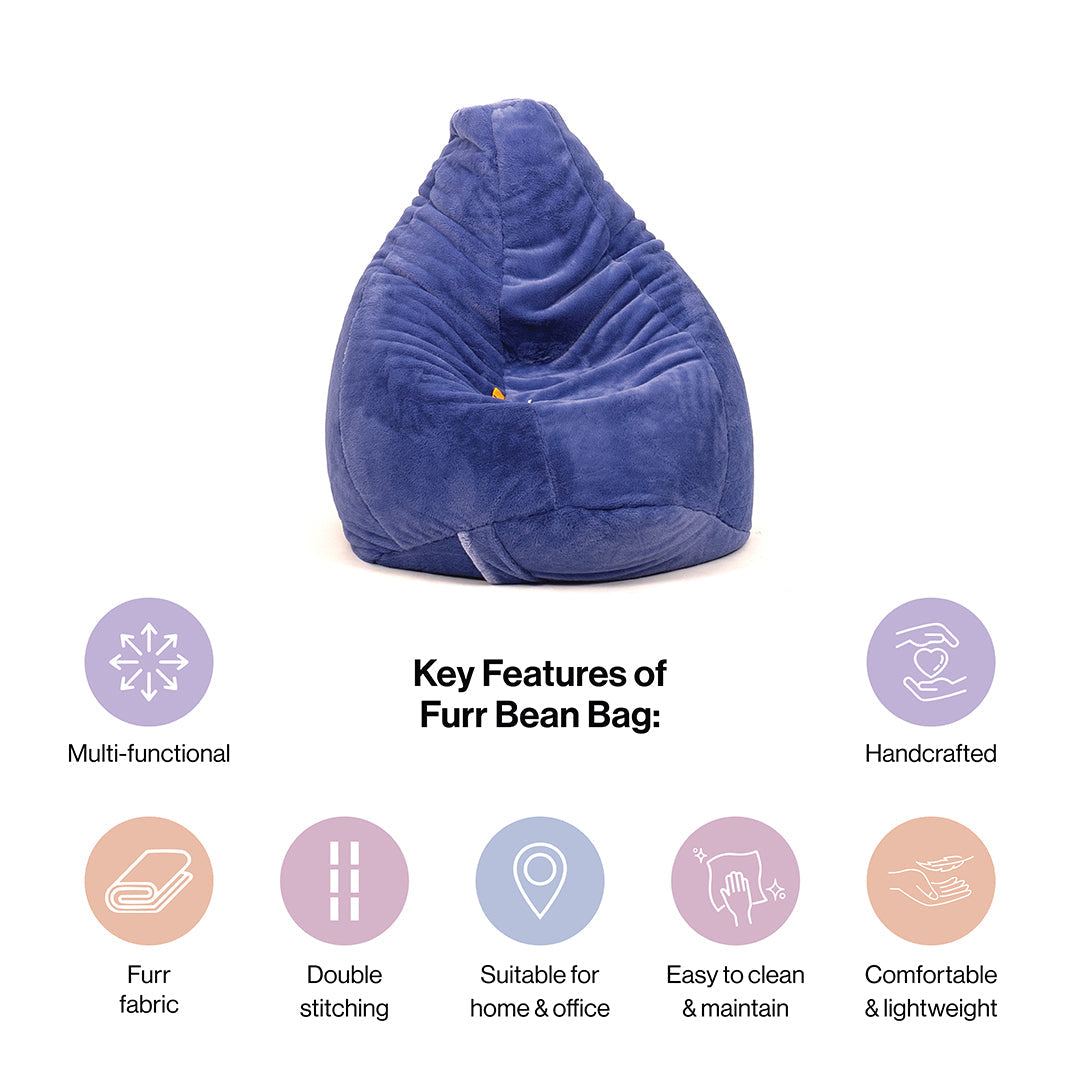 4XL Fur Bean Bag with Beans Filled