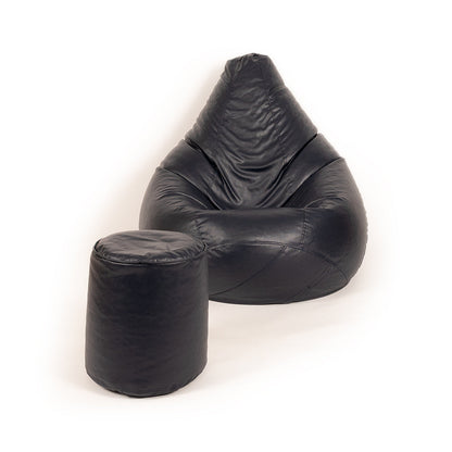 4XL Tear Drop Bean Bag with Footrest Filled