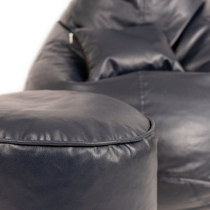 XXXXL Teardrop Filled Bean Bag with Footrest and Cushions