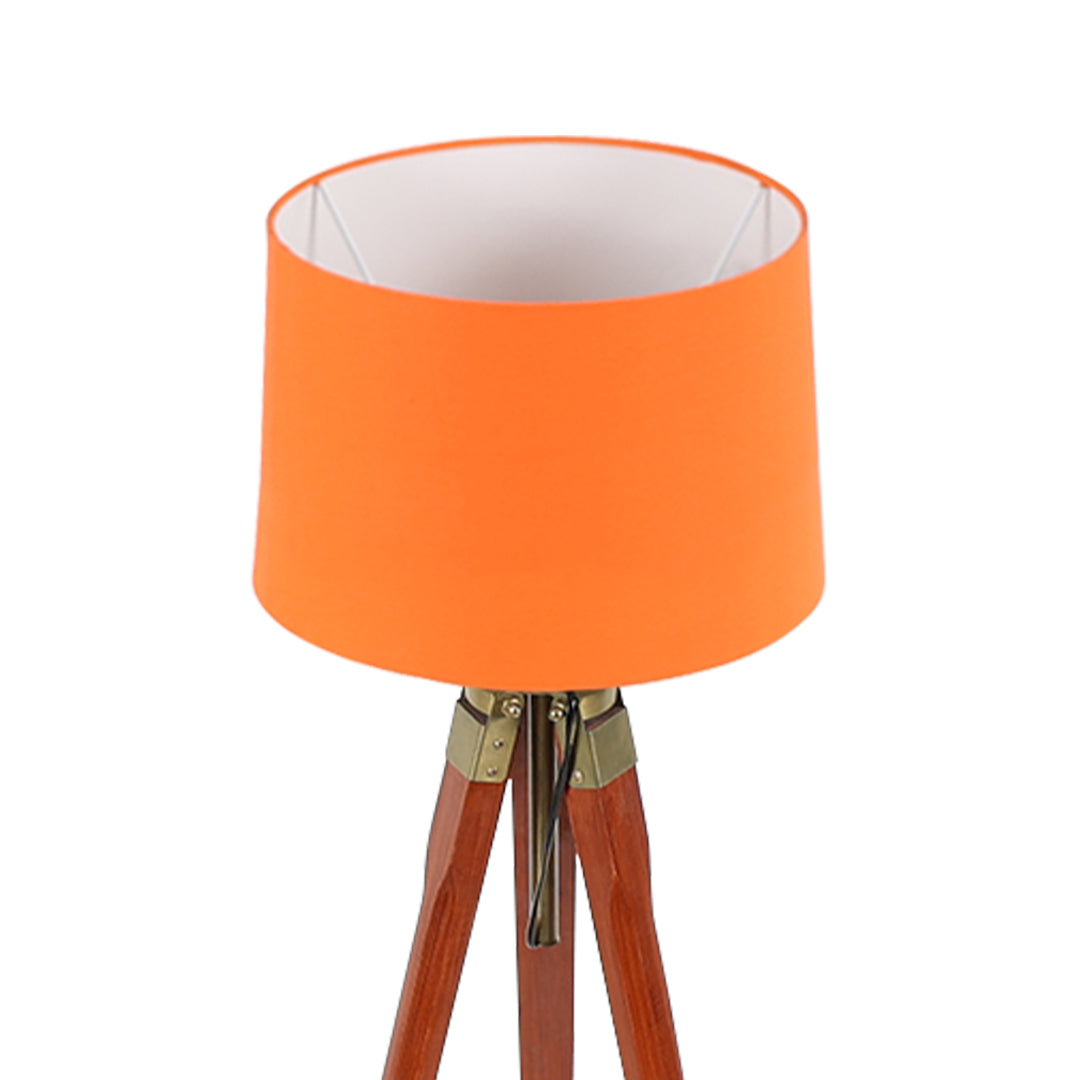 Wooden Crafter Tripod Floor Lamp With Brown Finish