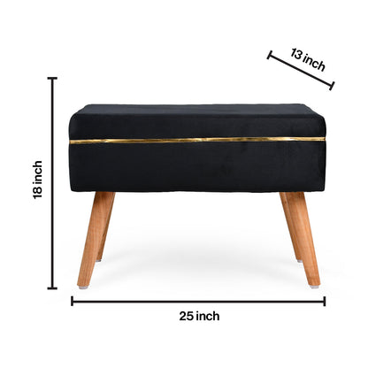 Oval Bench In Black - Combo Of 2