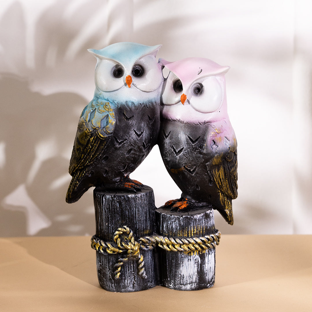 Feng Shui Pair Of Owl Statue For Home Decor