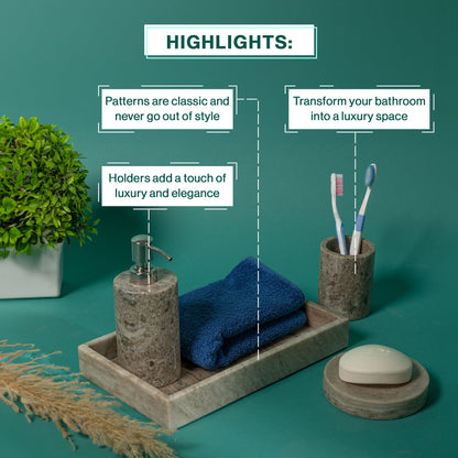 Brass Marble Bathroom Set In Lavender