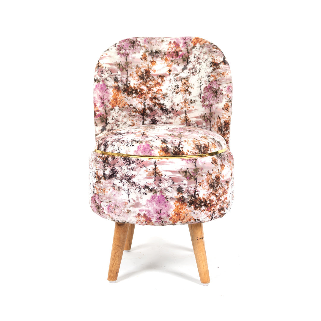 Printed Ottoman Pouffe Chair