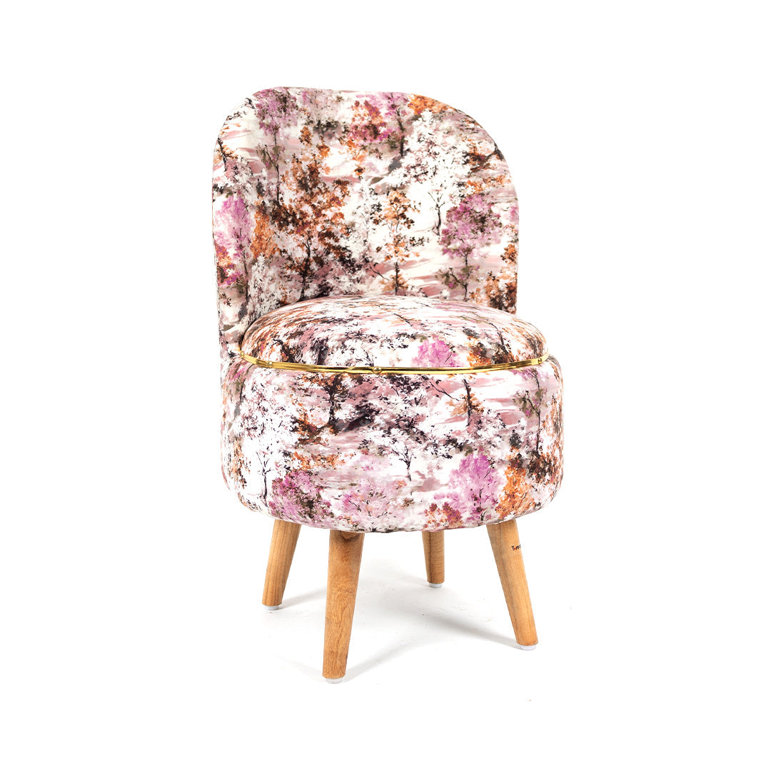 Printed Ottoman Pouffe Chair