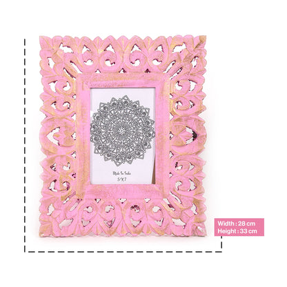 Wooden Hand Carved Photo Frame For wall hanging and tabletops Display