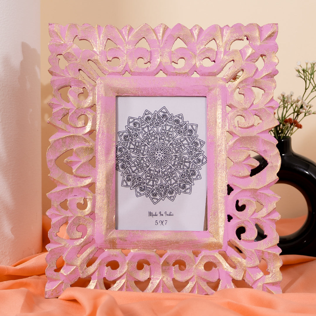 Wooden Hand Carved Photo Frame For wall hanging and tabletops Display