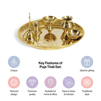 Brass Puja Thali Set