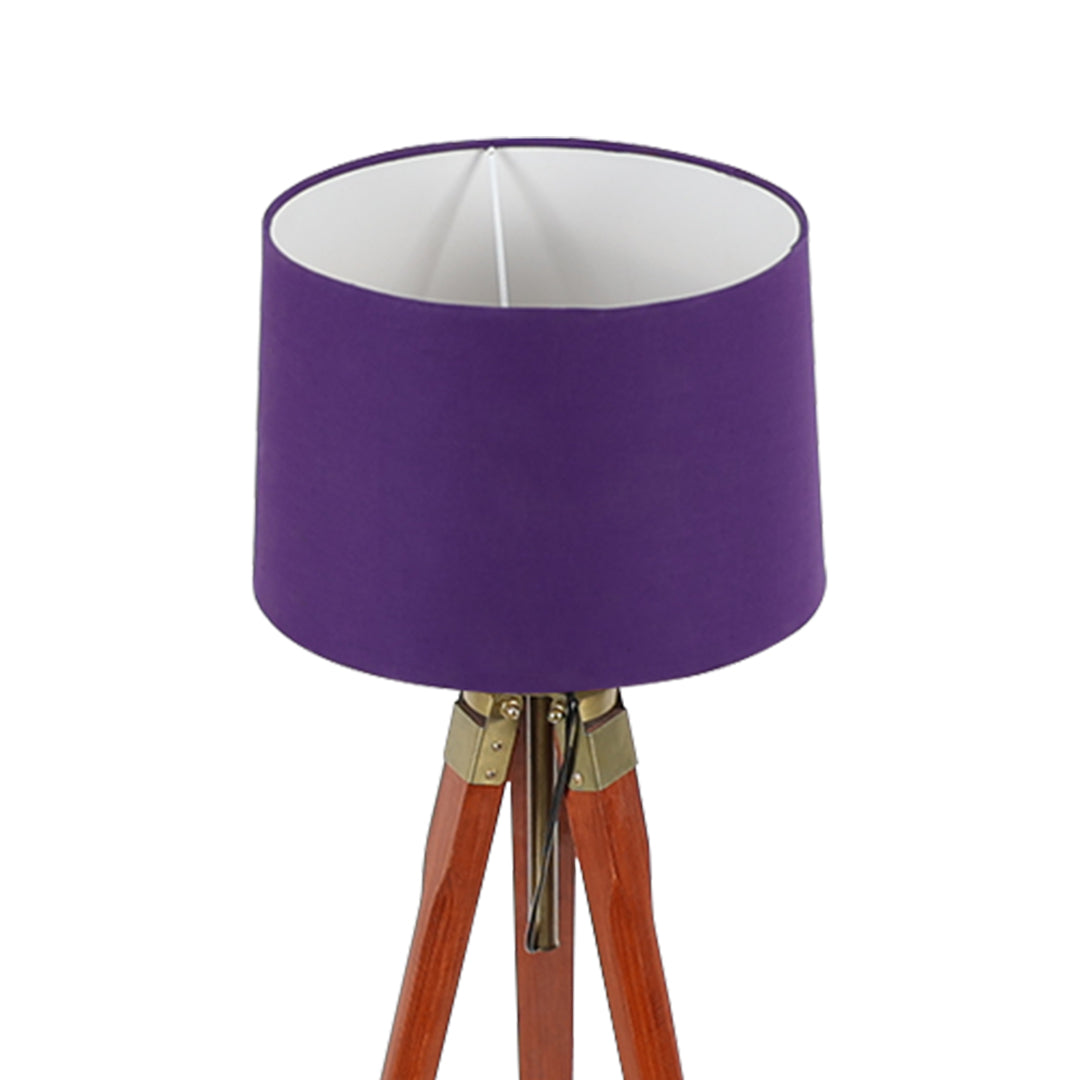 Wooden Crafter Tripod Floor Lamp With Brown Finish