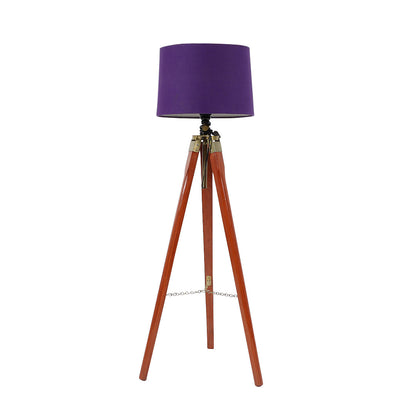 Wooden Crafter Tripod Floor Lamp With Brown Finish