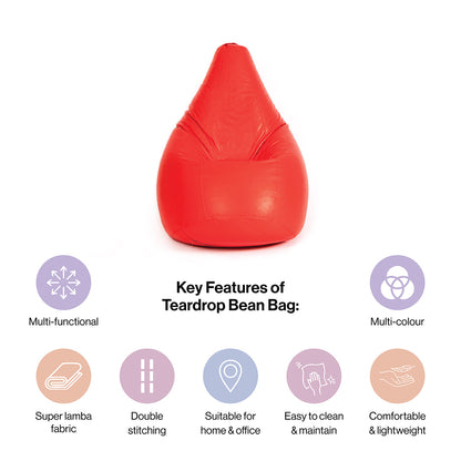 XXXXL Teardrop Bean Bag With Bean