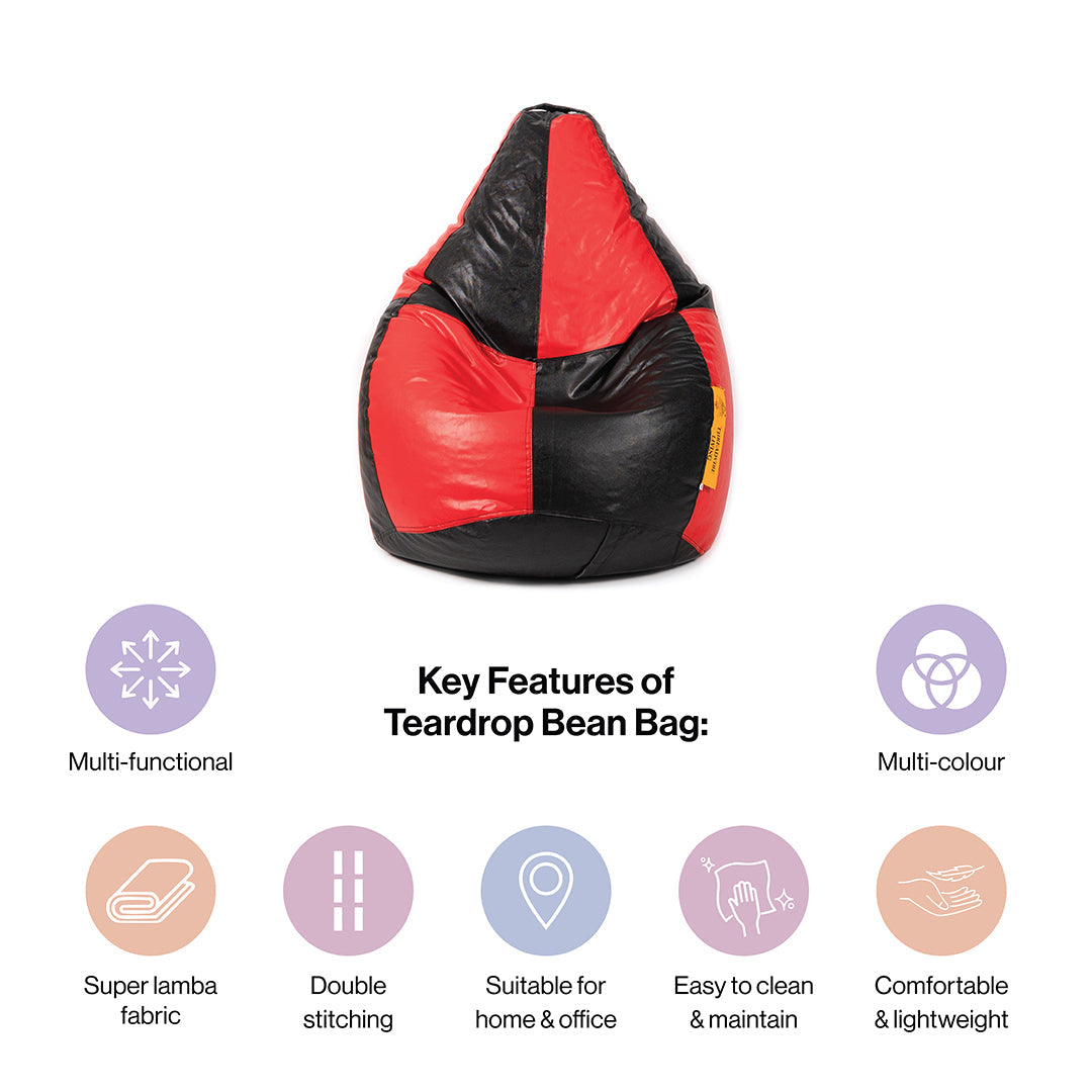 XXXXL teardrop bean bag with bean-Dark Shades