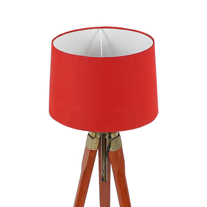 Wooden Crafter Tripod Floor Lamp With Brown Finish