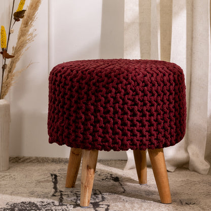 Pouf Dori Stool in Oak Brown