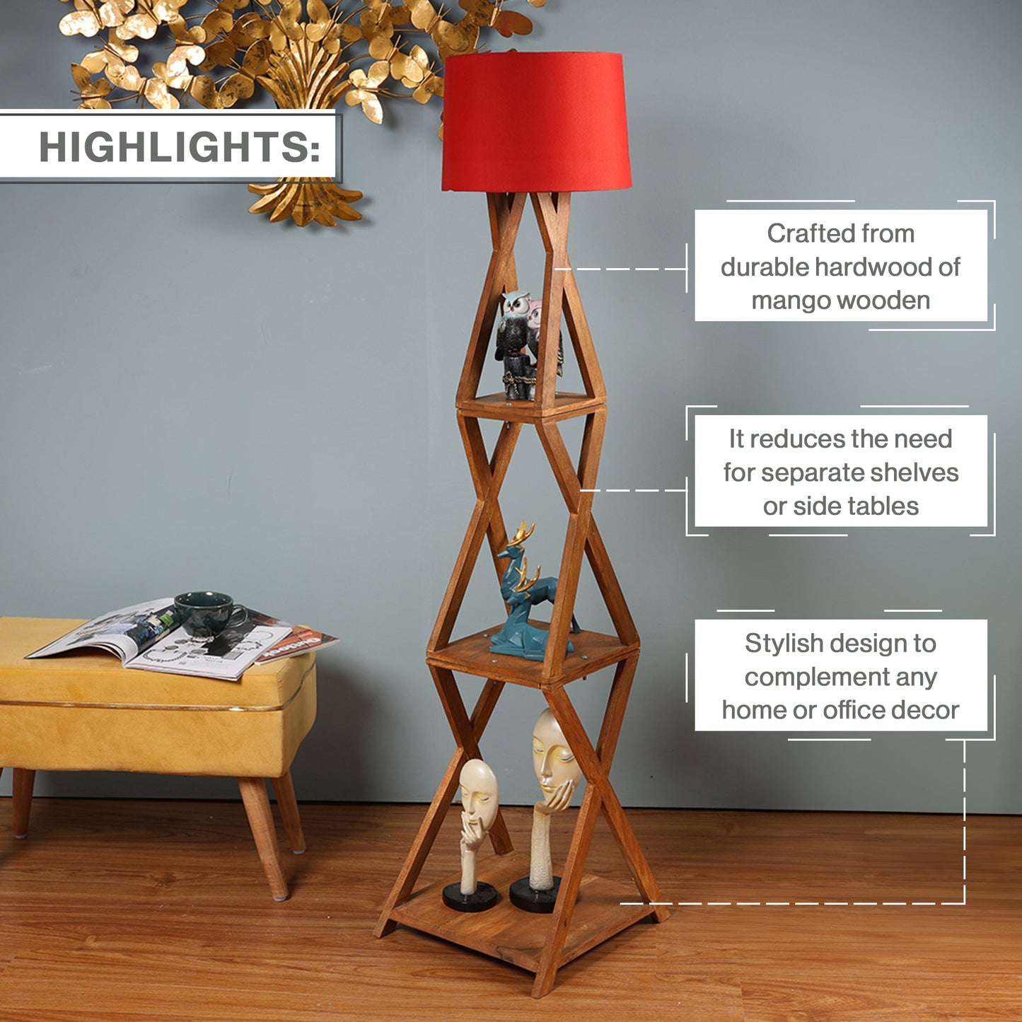 Italian Lamp with Home Decor Corner Design