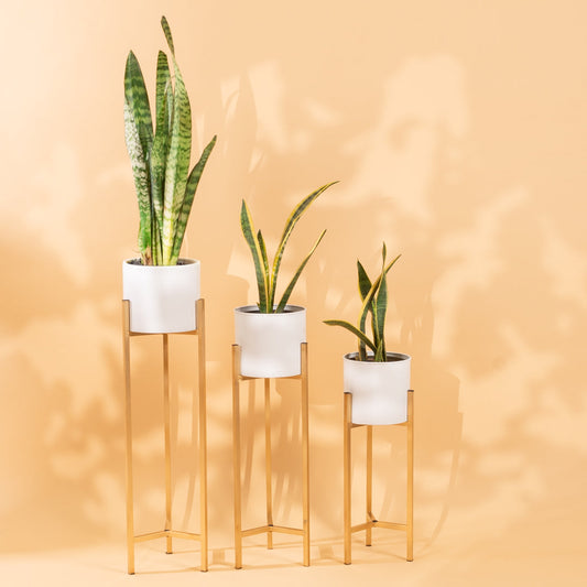 Metal Plant Stand With 3 Planters